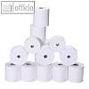 Kassenrolle, 57 x 65 x 12 mm/40 m, 1-fach, 60g/qm, wei?, 5 Rollen, 20988063