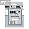 Dymo Rhino Etikettenband, 19 mm x 5.5 m, Vinyl, schwarz/weiß, S0718620