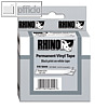 Dymo Rhino Etikettenband, 19 mm x 5.5 m, Vinyl, schwarz/wei?, S0718620
