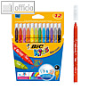 Fasermaler KID COULEUR, abwaschbar, Strichst?rke 0.8 mm, sortiert, 12 St.