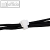 Dataflex Kabel-Klettverschluss zum Anschrauben, weiß, 10 Stück, 33.000