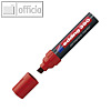 Edding Permanentmarker 390, Keilspitze, Strichst?rke 4-12 mm, rot, 4-390002