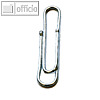 Alco Briefklammern NORICA, (L)32 mm, glatt, verzinkt, 100 St?ck, 2225