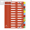 Exacompta Ordnungsmappe, DIN A4, 24 F?cher, Karton 425 g/qm, rot, 55245E