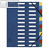 Exacompta Ordnungsmappe, DIN A4, 24 F?cher, Karton 425 g/qm, blau, 55242E