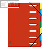 Exacompta Ordnungsmappe DIN A4, 7 F?cher, Karton 425 g/qm, rot, 55075E