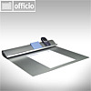 officio Schreibtischunterlage aus eloxiertem Aluminium, 45 x 45 cm