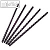 officio Kunststoff-Binder?cken DIN A4, 21 Ringe, ? 6 mm, schwarz, 100 St?ck