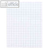 officio Notizblock DIN A5, Recyclingpapier, kariert, 60g/m?, 50 Blatt, 1251