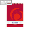 Herlitz Spiralnotizblock x.book, DIN A6, kariert, 50 Blatt, 1123