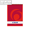 Herlitz Spiralnotizblock x.book, DIN A7, kariert, 50 Blatt, 00110734