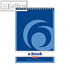 Herlitz Spiralnotizblock x.book, DIN A7, liniert, 50 Blatt, 00110718