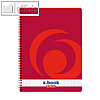 Herlitz Collegeblock x.book, A4, kariert, Rand li/re, 80 Blatt 70g/m?, 400129114