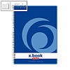 Herlitz Collegeblock x.book, A5, liniert, Rand links, 80 Blatt, 70 g/m², 297515