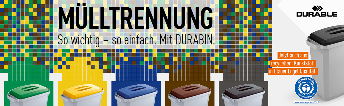 Wertstofftrennung leicht gemacht - Das Behältersysteme von Durable